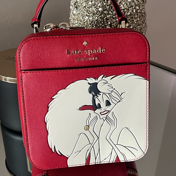 Kate Spade x Disney 101 Dalmatians Cruella vanity crossbody bag leather purse - Picture 8 of 10